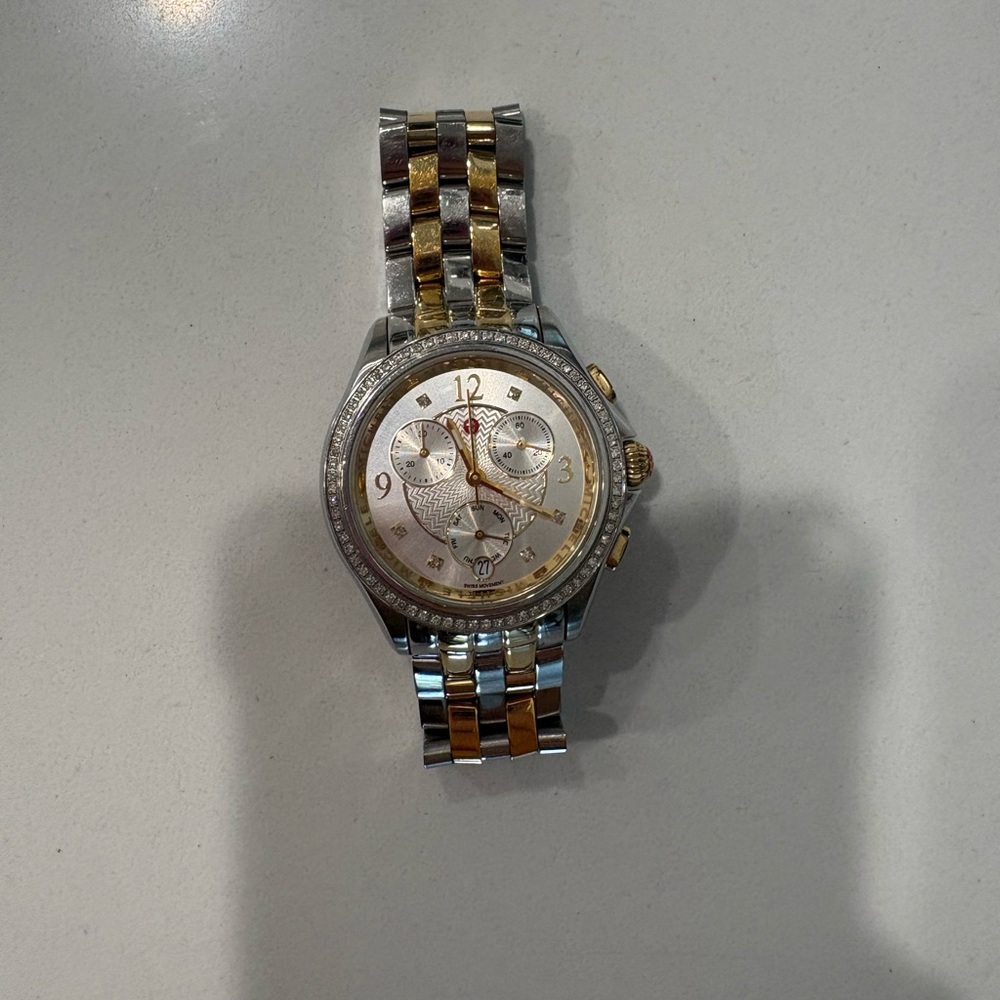 Michele Belmore Chrono Diamond Two-Tone, Diamond Dial Watch
MWW29B000006P